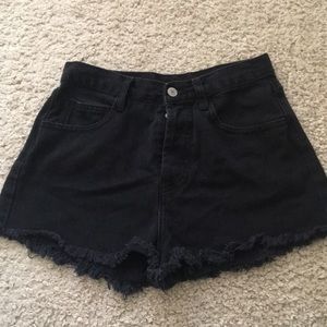 Brandy Melville high waisted Black Denim Shorts